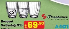 PAŞABAHÇE BOUQUET SU BARDAĞI 3'LÜ 300 CC